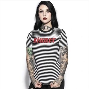 Blackcraft Sinner Striped Top